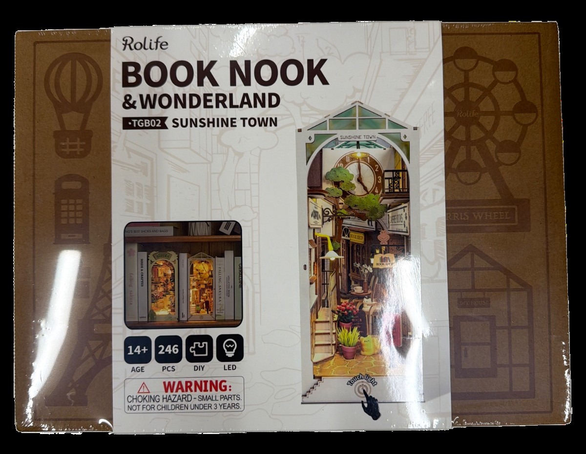 Book Nook, Wunderland, Sonnenstadt, Minikit, Miniaturset