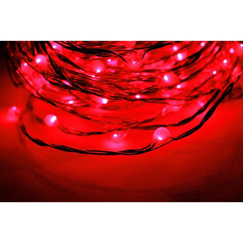 Lichterkette, LED, Rot, Kugel-Lichter, Girlande