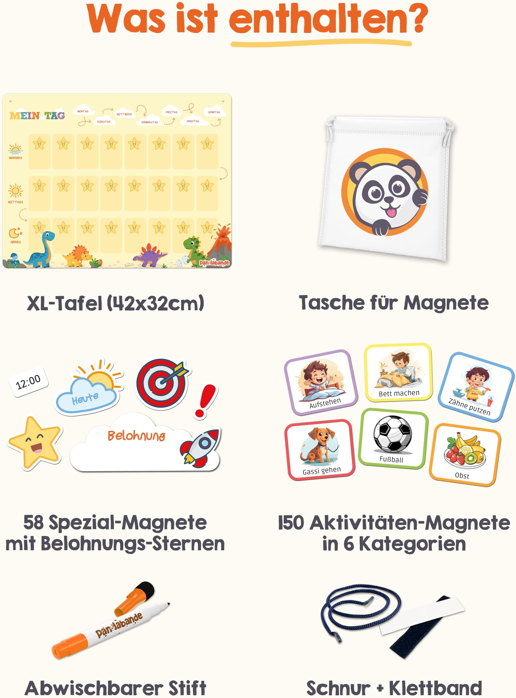 Magnet-set, Tafel, Magnet, Sticker, Kleidung/pro Sprache?