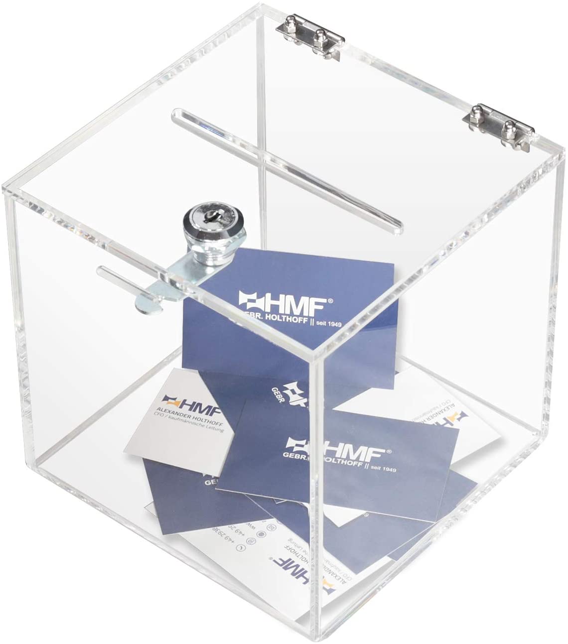 Spardose, Glasbox, 透明盒, Schloss, Hebelgriff