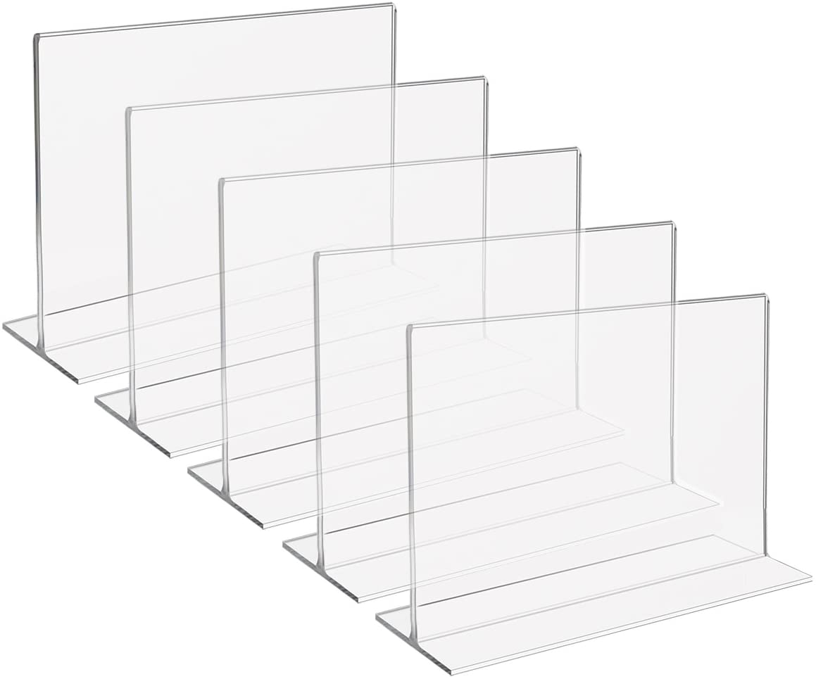 HMF 5x Acryl Tischaufsteller gerade DIN A4 Querformat
