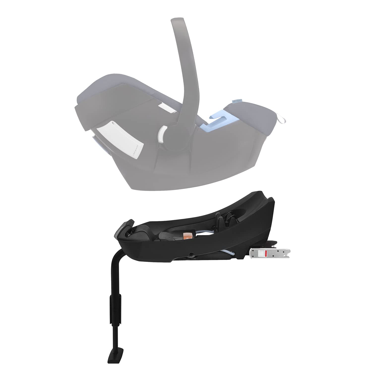 CYBEX 513126001 Silver ISOFIX Base 2 Fix für Aton Schwarz Befestigung für Schale