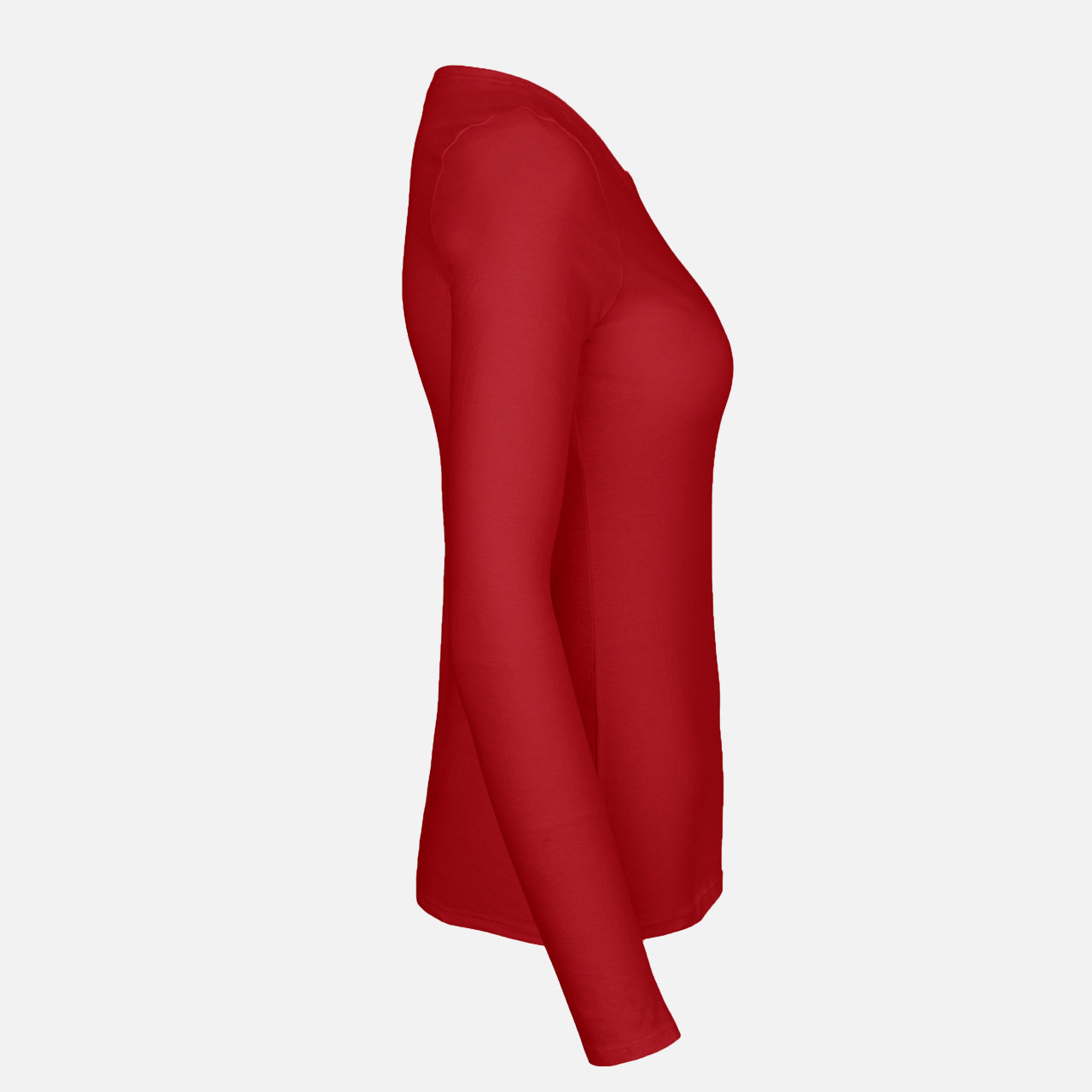 Ladies Long Sleeve Shirt - Bio Baumwolle - Rot M Rot