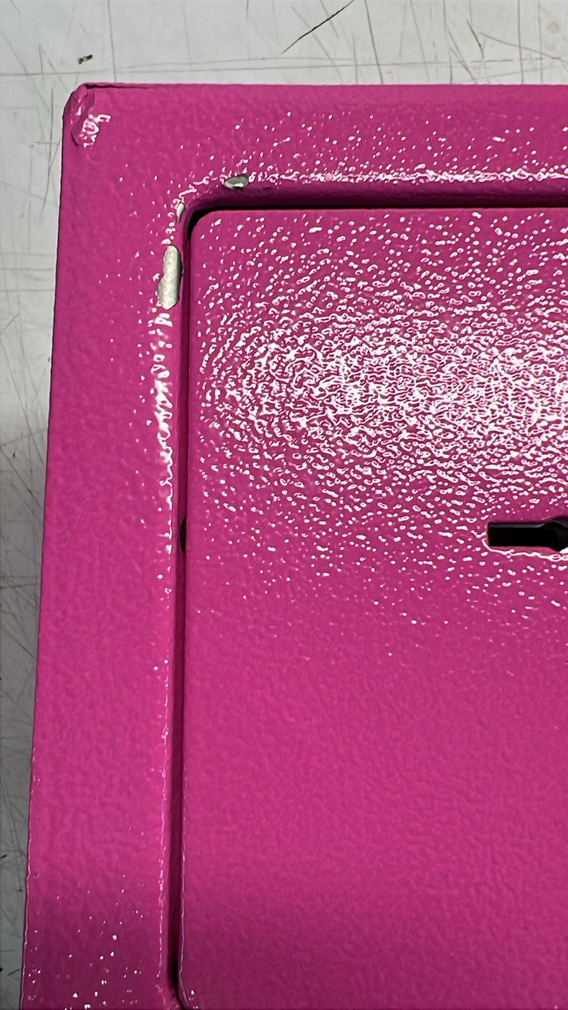 HMF Safe Tresor klein mit Schlüssel Möbeltresor pink 2470
