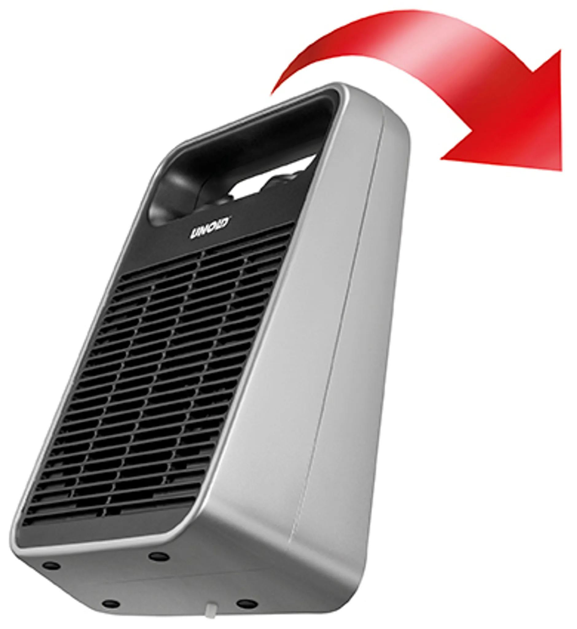 Unold Heizlüfter Handle - Schwarz/Silber 1000 Watt 4 Stufen-Schalter Ventilatorfunktion Warmluft Heißluft leicht und leise Tragegriff