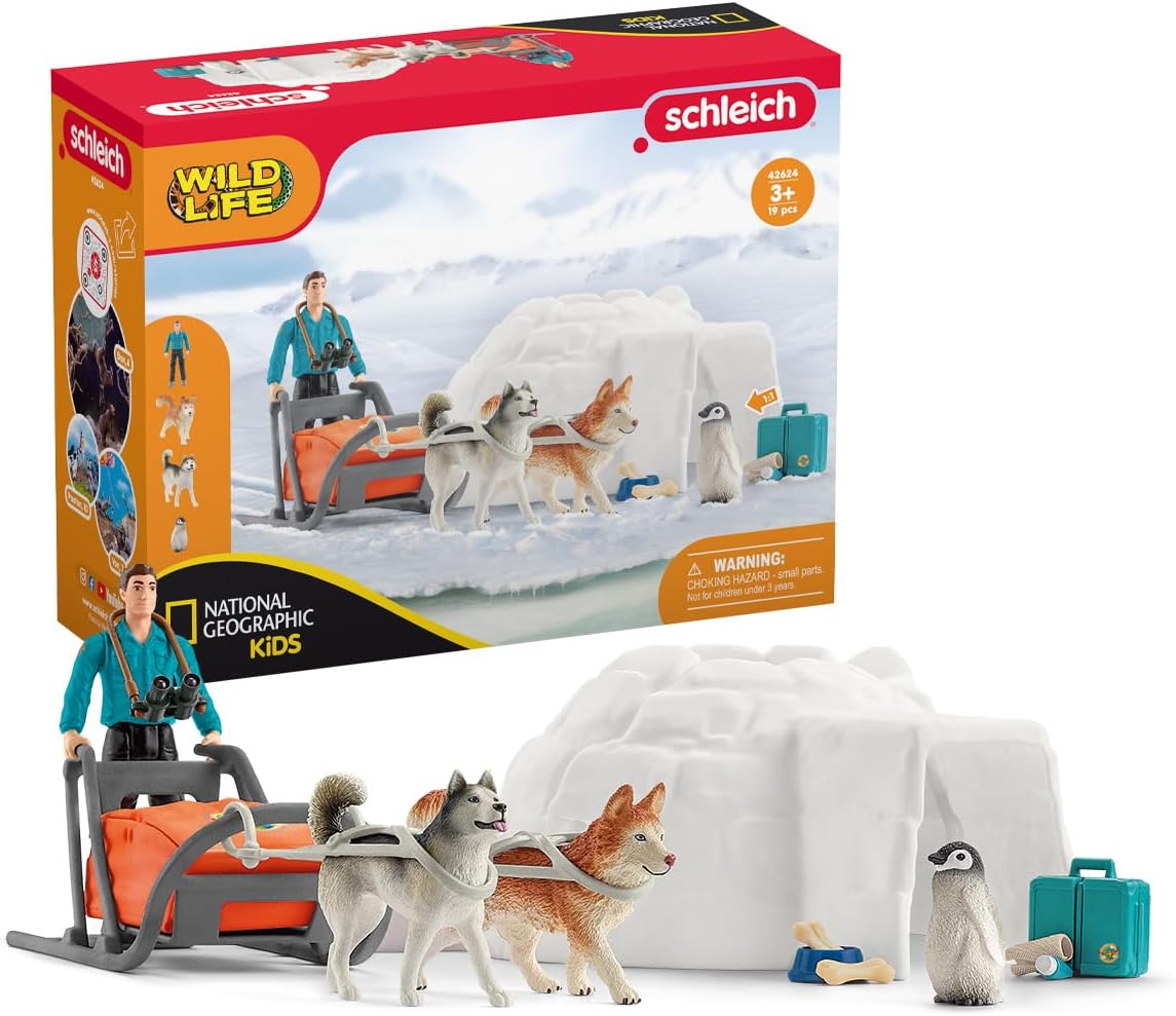 Schleich 42624 Antarktis Expedition Nat Geo WILD LIFE Spielset Spielfiguren Spielzeug