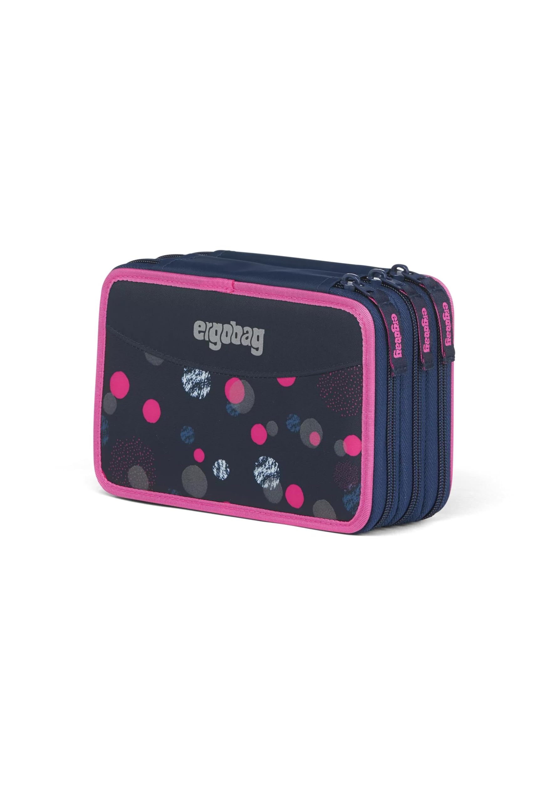 ergobag ERG HPL 001 A18 Maxi Mäppchen Set 40-Teilig, Lyra Bunt- und Filzstifte, Kleingeld Fach, Lineal, Schere PhantBärsiewelt - Blau