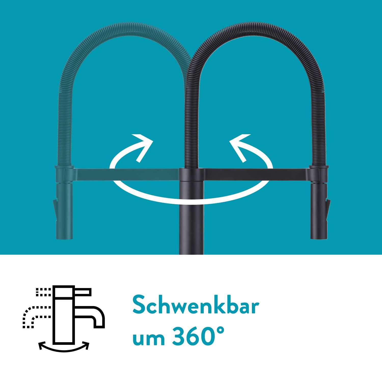 baliv Küchenarmatur KI 1980 Schwarz Matt