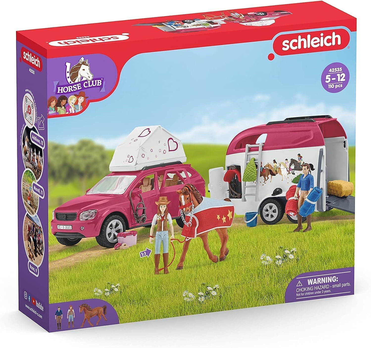 Schleich Horse Club 42535 Abenteuer mit Auto und Pferdeanhänger