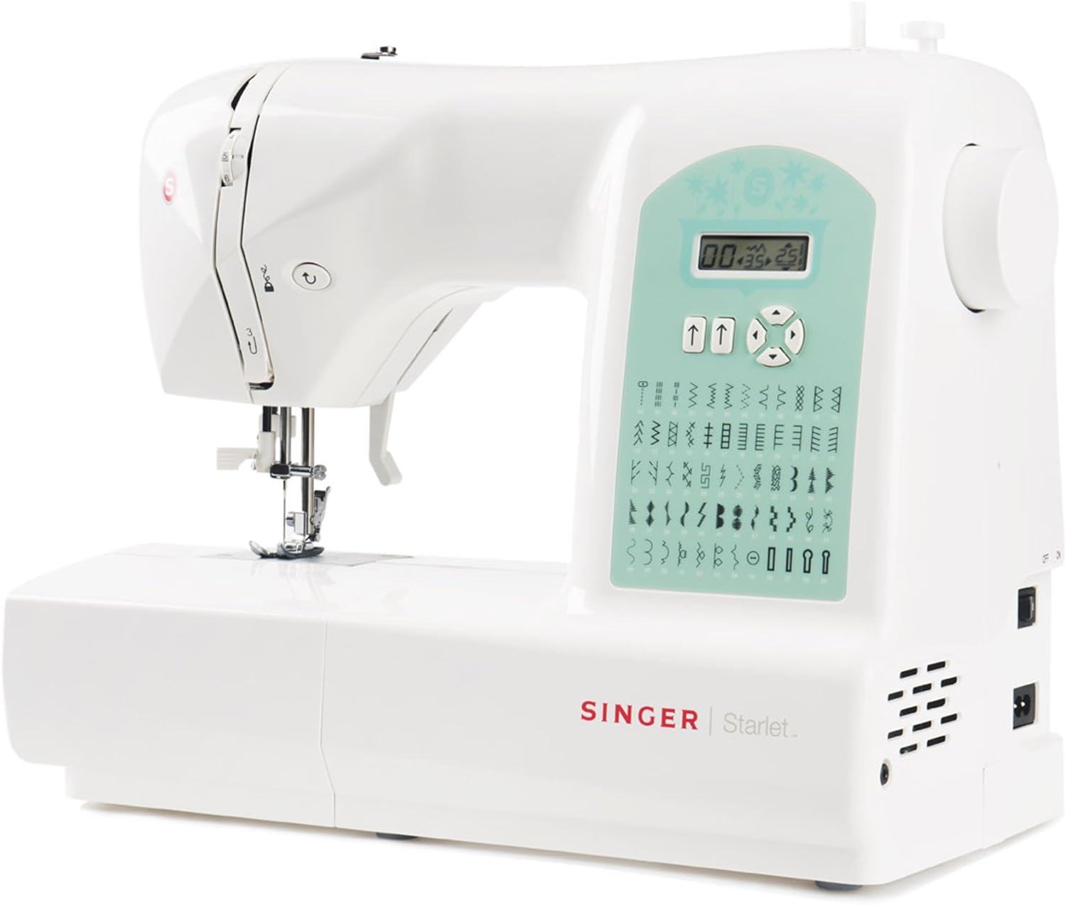 Singer Starlet 6660 Computerisierte automatische Nähmaschine Metall Weiß Mint