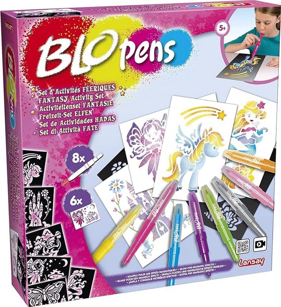 Kunstset, Magenta Farben, Filzstifte, Malvorlagen, Stickerbogen