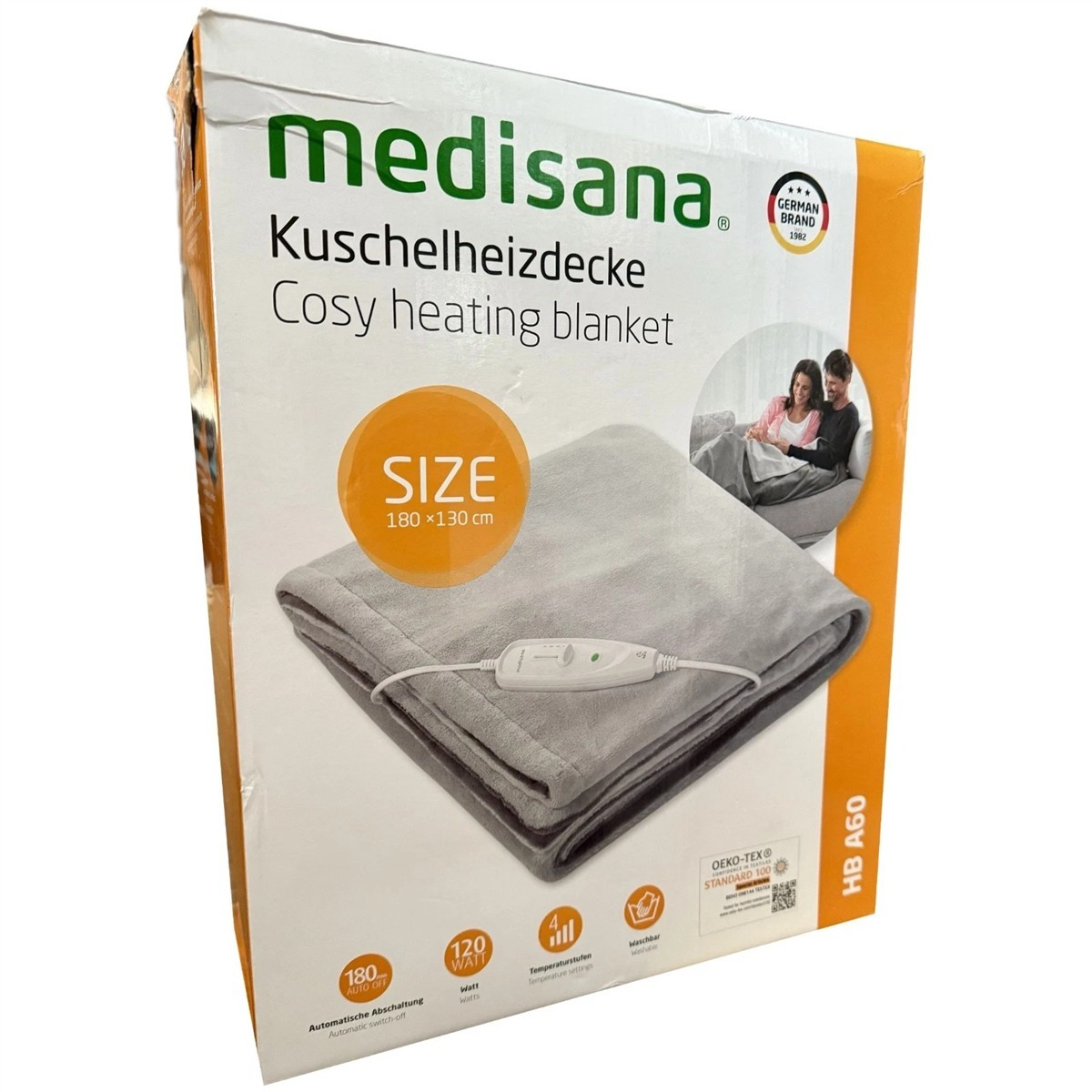 Kuscheldecke, Heizdecke, Wärmedecke, Größe 180x130, Kabelanschluss