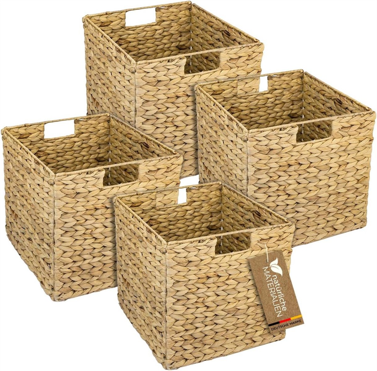 korb, aufbewahrung, geflochten, natural, set