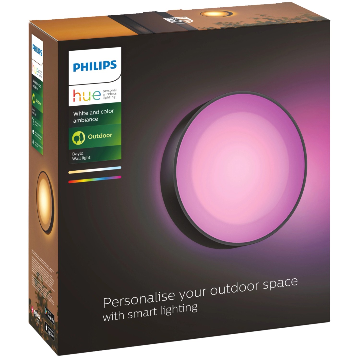 Philips Hue Wandleuchte White & Color Ambiance Daylo Schwarz 1050 lm
