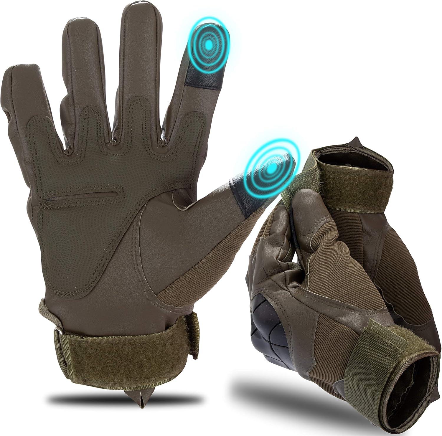 BearCraft Premium Motorradhandschuhe taktische Handschuhe grün Gr. XL