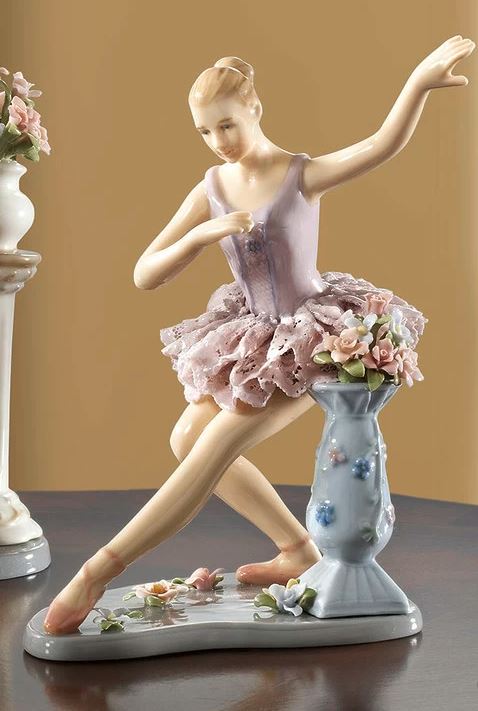 Ballerina aus Porzellan Dekofigur  Standfigur