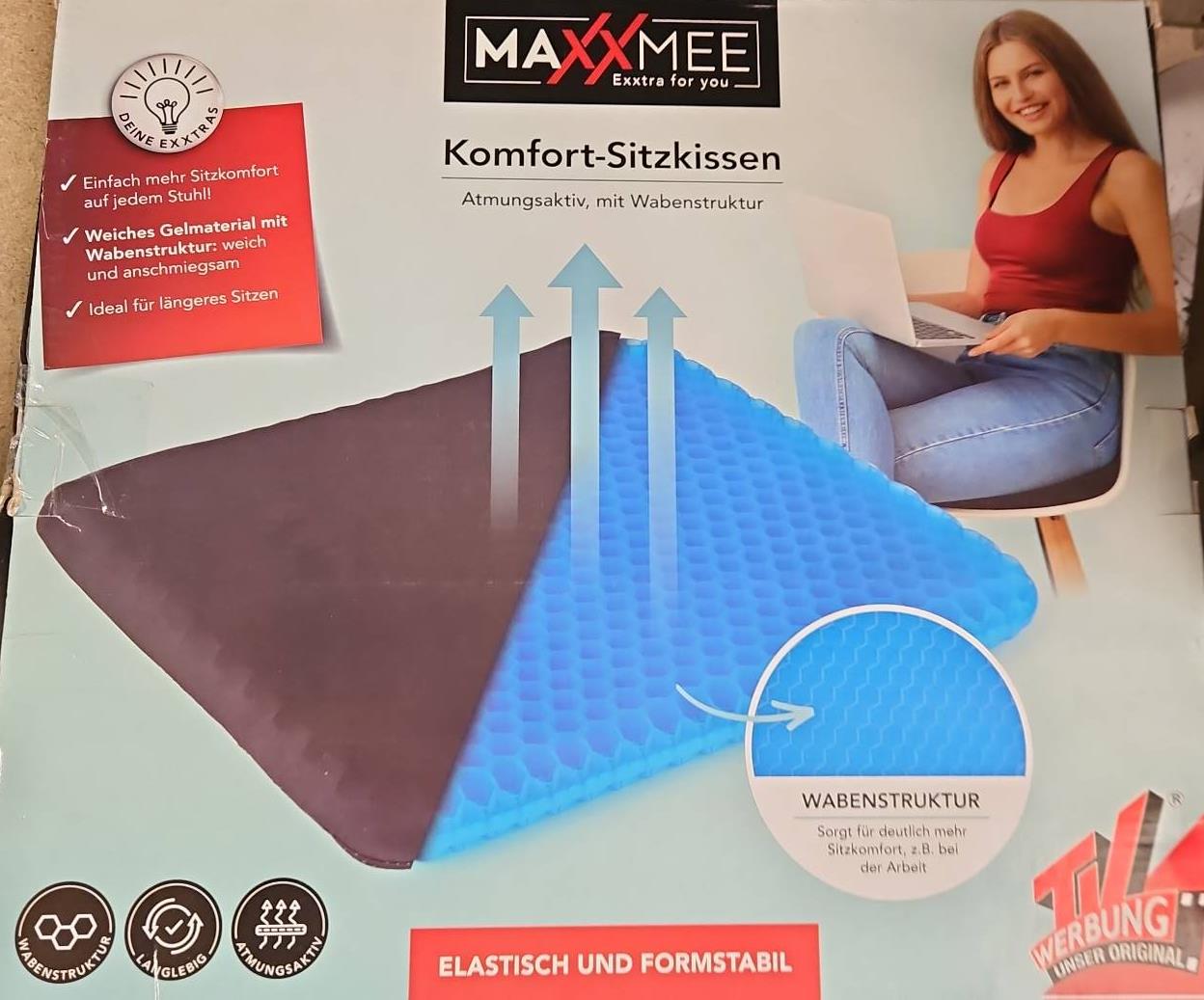 MAXXMee Komfort Sitzkissen Atmungsaktiv mit Wabenstruktur Gelkissen