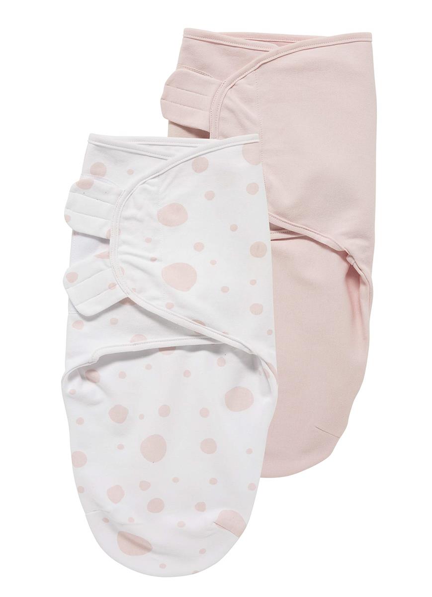 Meyco Baby Animal/Uni Pucksack 2er Pack, Erstausstattung Neugeborene (Pucktuch für Babys ab 4-6 Monaten, weicher Schlafkomfort, feuchtigkeitsabsorbierend, Einschlafhilfe), Rosa/Hellrosa