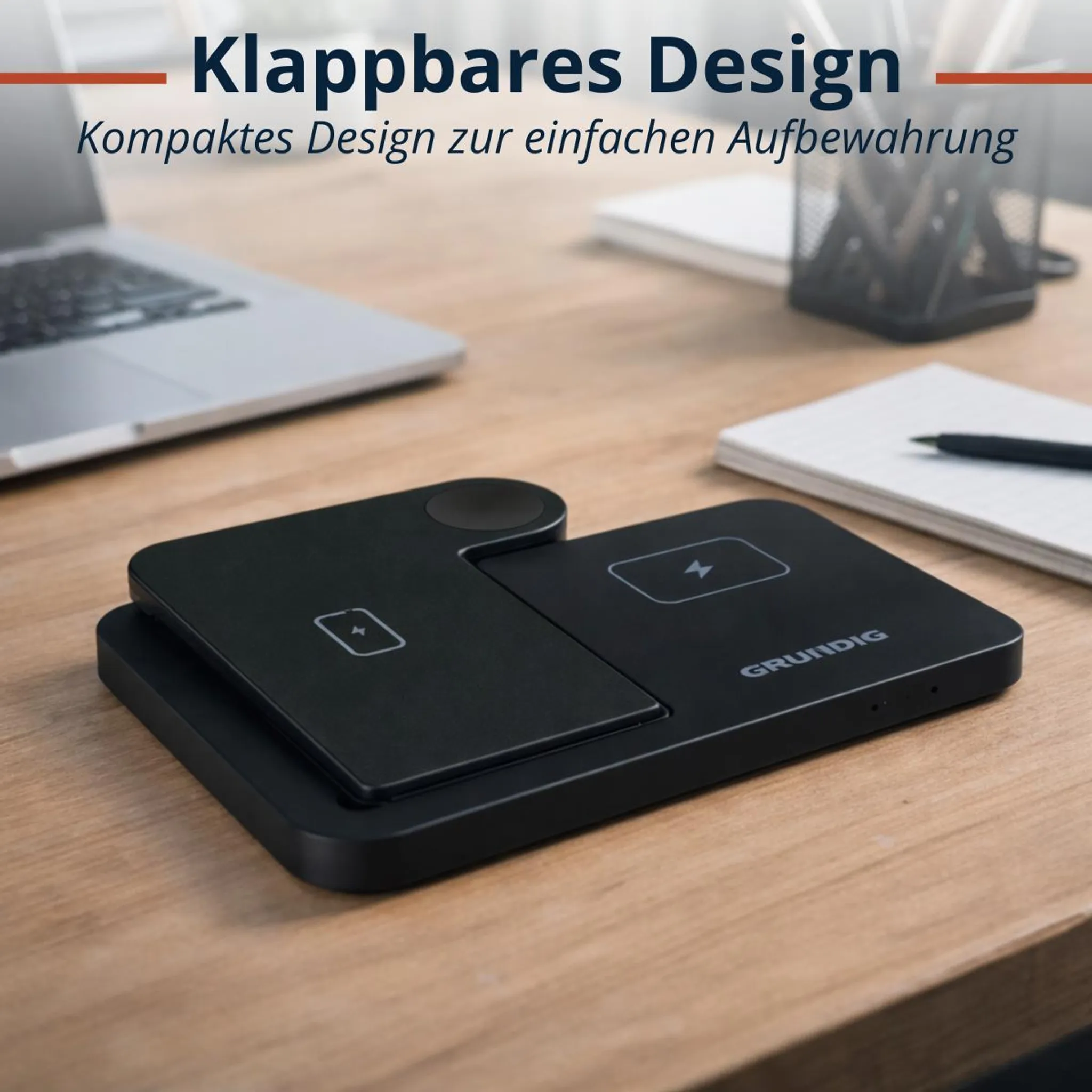 Doppel-Ladegerät, Induktives Ladepad, Qi-Ladegerät, Drahtloses Ladegerät, Griffiges Design