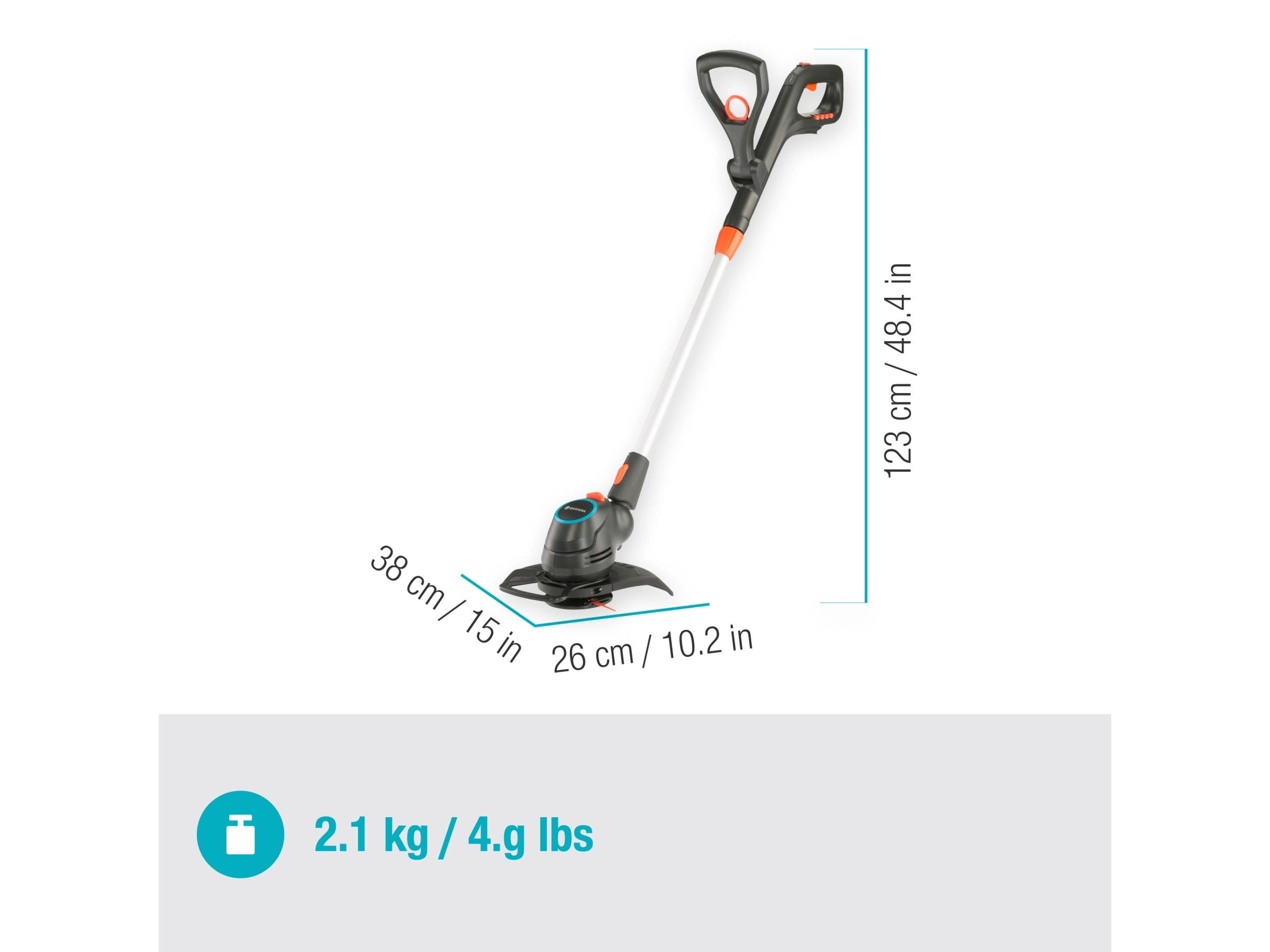 Gardena Akku Trimmer ComfortCut 23/18 V P4A solo ohne Akku und Ladegerät