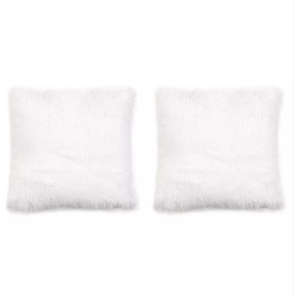 2 Dekokissen weiss Sofakissen Kissen Zierkissen