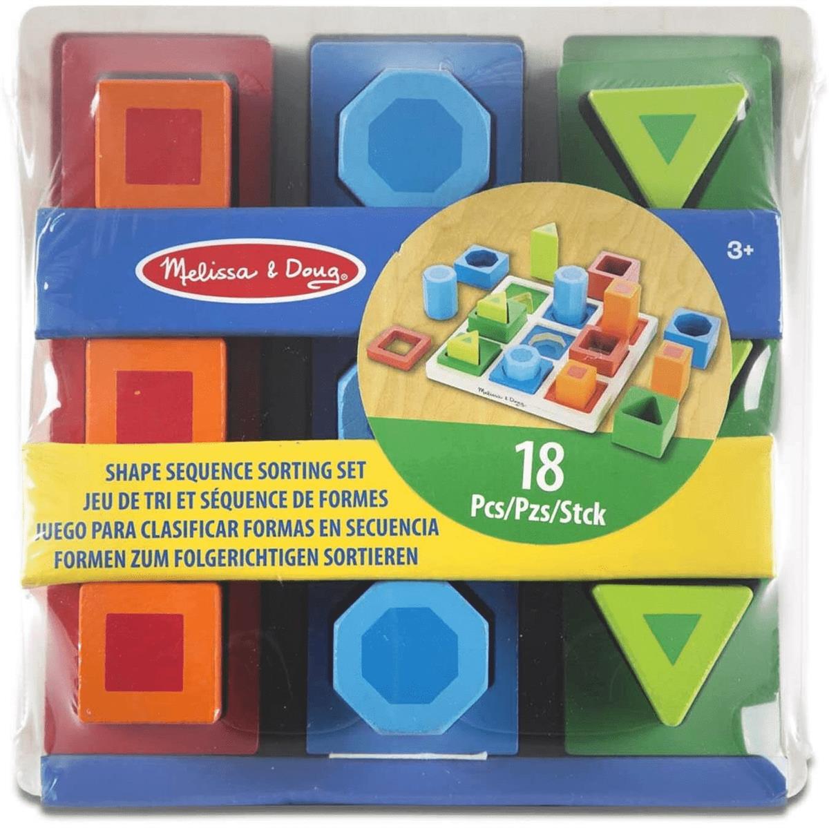 Melissa & Doug 10582 Sortierset Stapelset für aufeinanderfolgende Formen Holzspielzeug