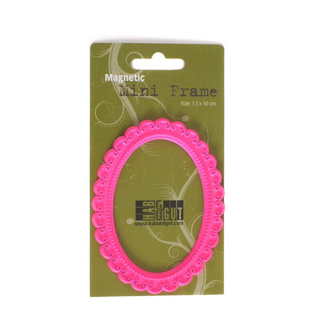 Magnet-Bilderrahmen pink Design: Oval