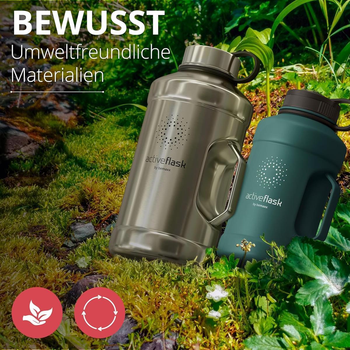 BeMaxx Trinkflasche Edelstahl ACTIVE FLASK BIG 1,3L Dark Teal