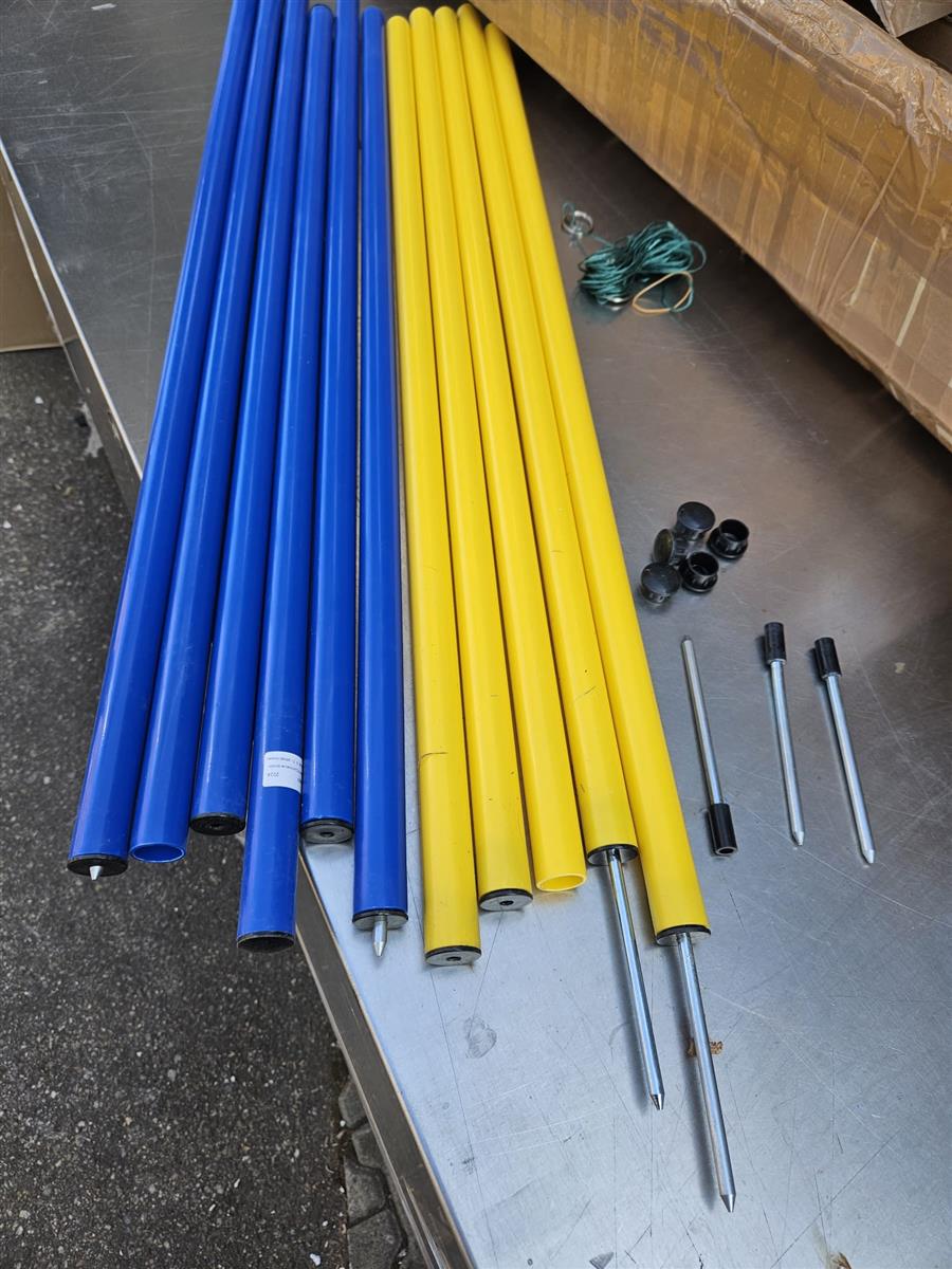 Dobar Agility Slalomset 12 teiliges Agility Set für Hunde Slalomstangen #D329