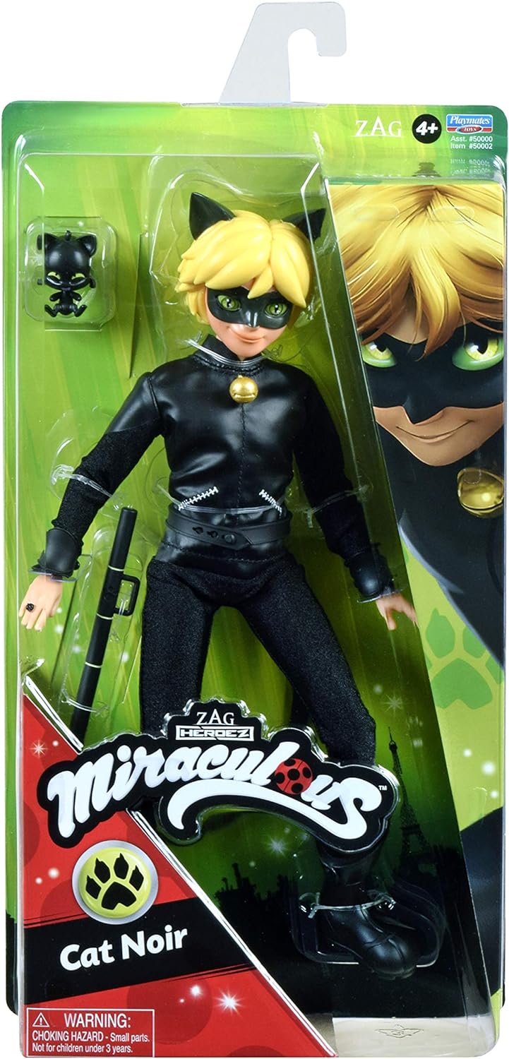 Bandai P50002Miraculous Poupée mannequin Puppe Cat Noir Spielzeugpuppe Spielzeug Sammelfigur
