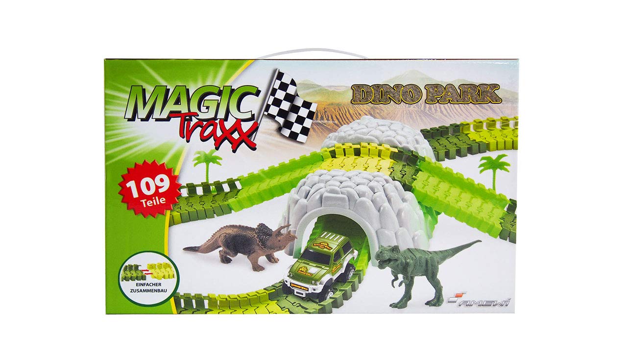 Amewi 100653 MAGIC TRAXX DINO-PARK Mini Set mit Tunnel