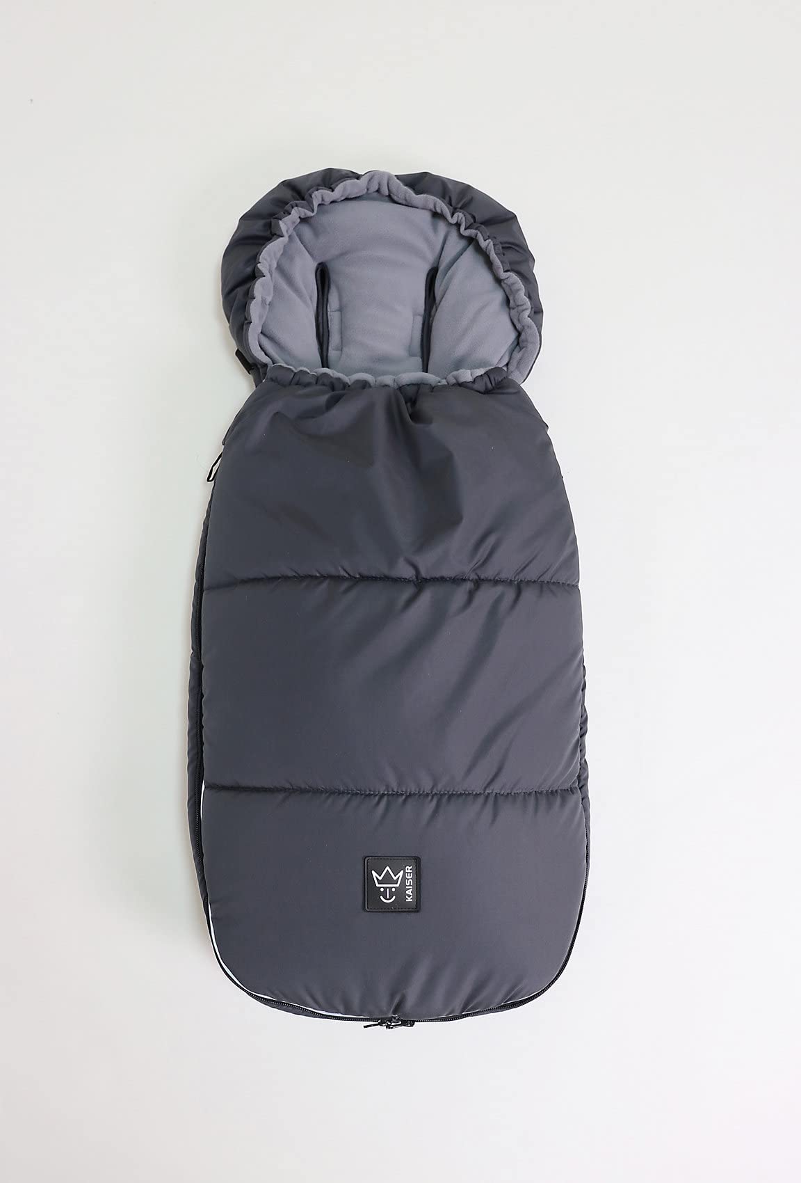 Kaiser 65764 LUKKY Thermo Fußsack - passend für alle Kinderwagen mit extra Schlitz für Joie Kinderwagen, anthracite