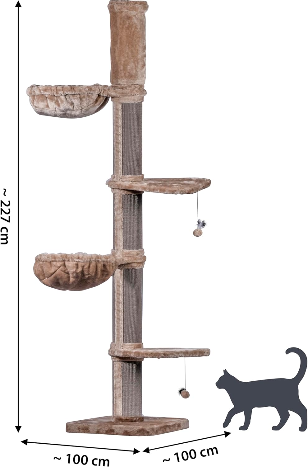 Dobar Kratzbaum Biggy Katzenbaum Naturholzstamm