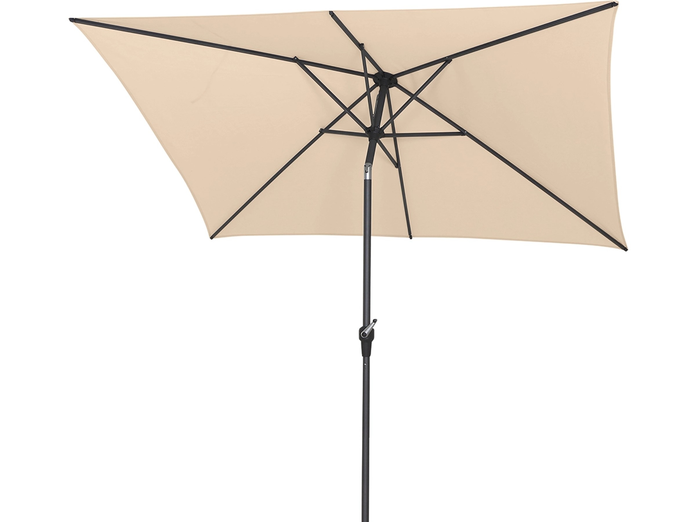 Siena Garden Marktschirm Avio 200 cm x 250 cm Ecru mit Kurbelmechanik