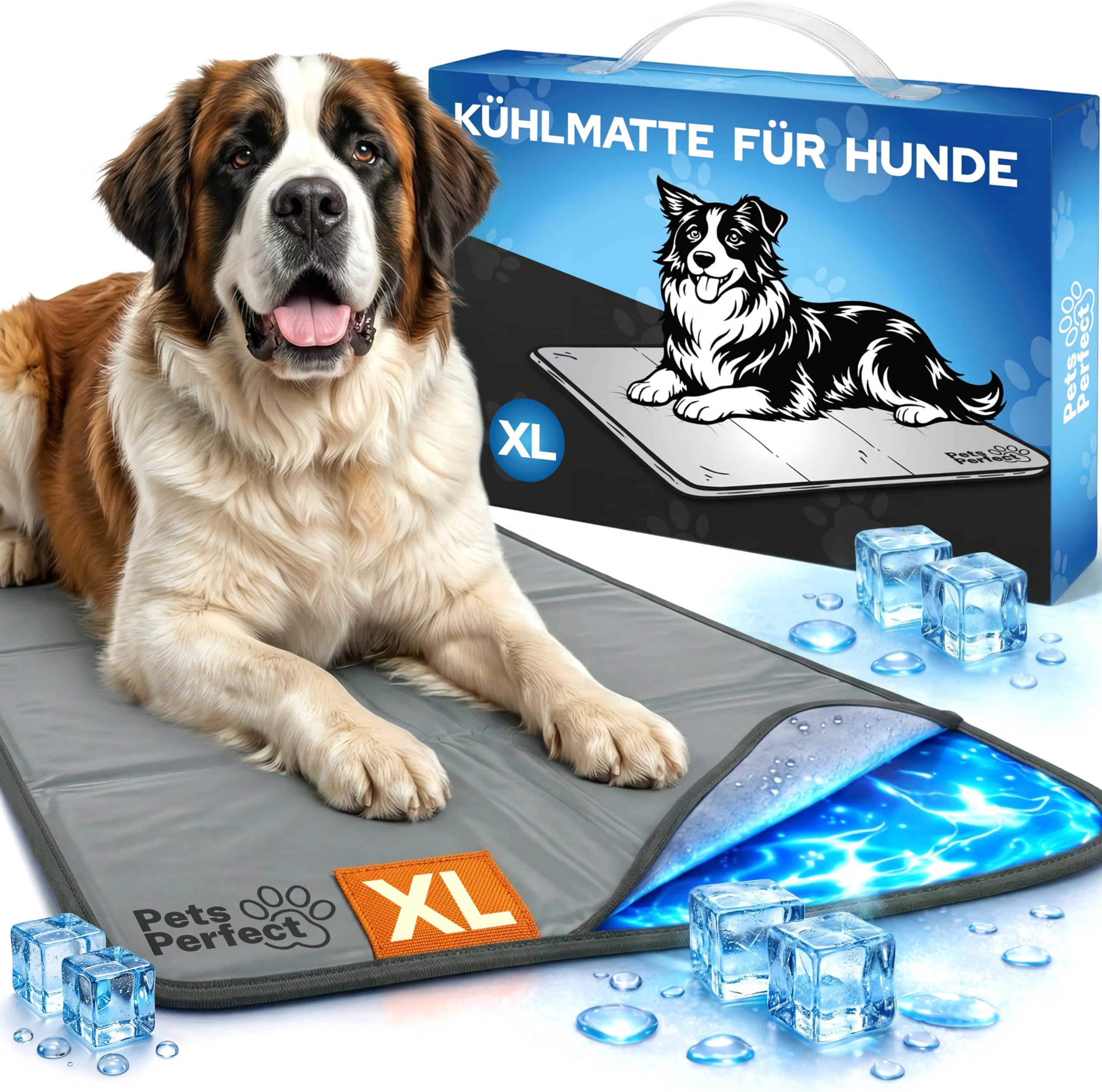 Kühlmatte für Hunde selbstkühlend - Hunde Kühlmatte mit 100% ungiftigem ThermoSchutz Gel - Kühlmatte Hund Selbstkühlend für alle Größen - Faltbare Dog Cooling mat und kühlmatte Katzen #WARE MIT MANGEL