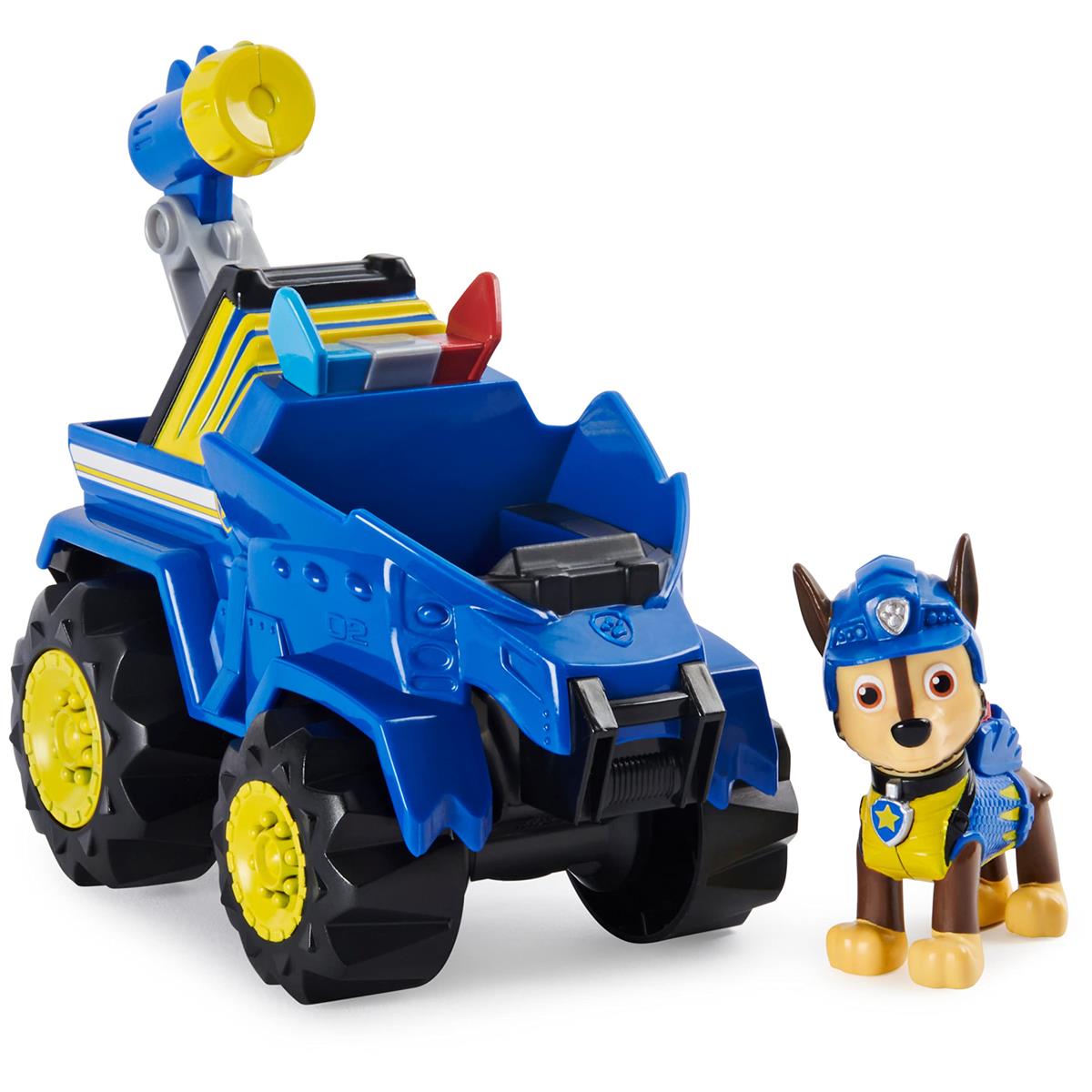 Spin master 6059512 PAW PATROL Dino Rescue Chases Basis Fahrzeug mit Rückzieh-Mechanismus, inklusive Hundefigur und Überraschungs-Dino, Spielzeug für Kinder ab 3 Jahren
