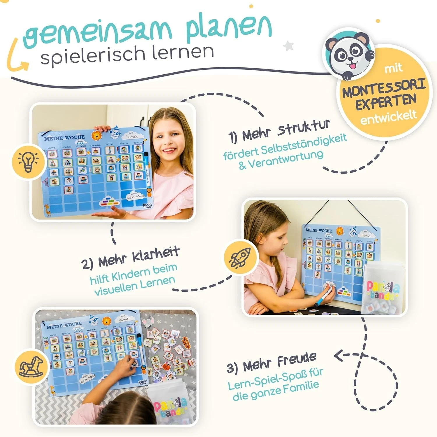 Lehrplaner, Montessori, Karten, Spielboard, Kinderunterricht