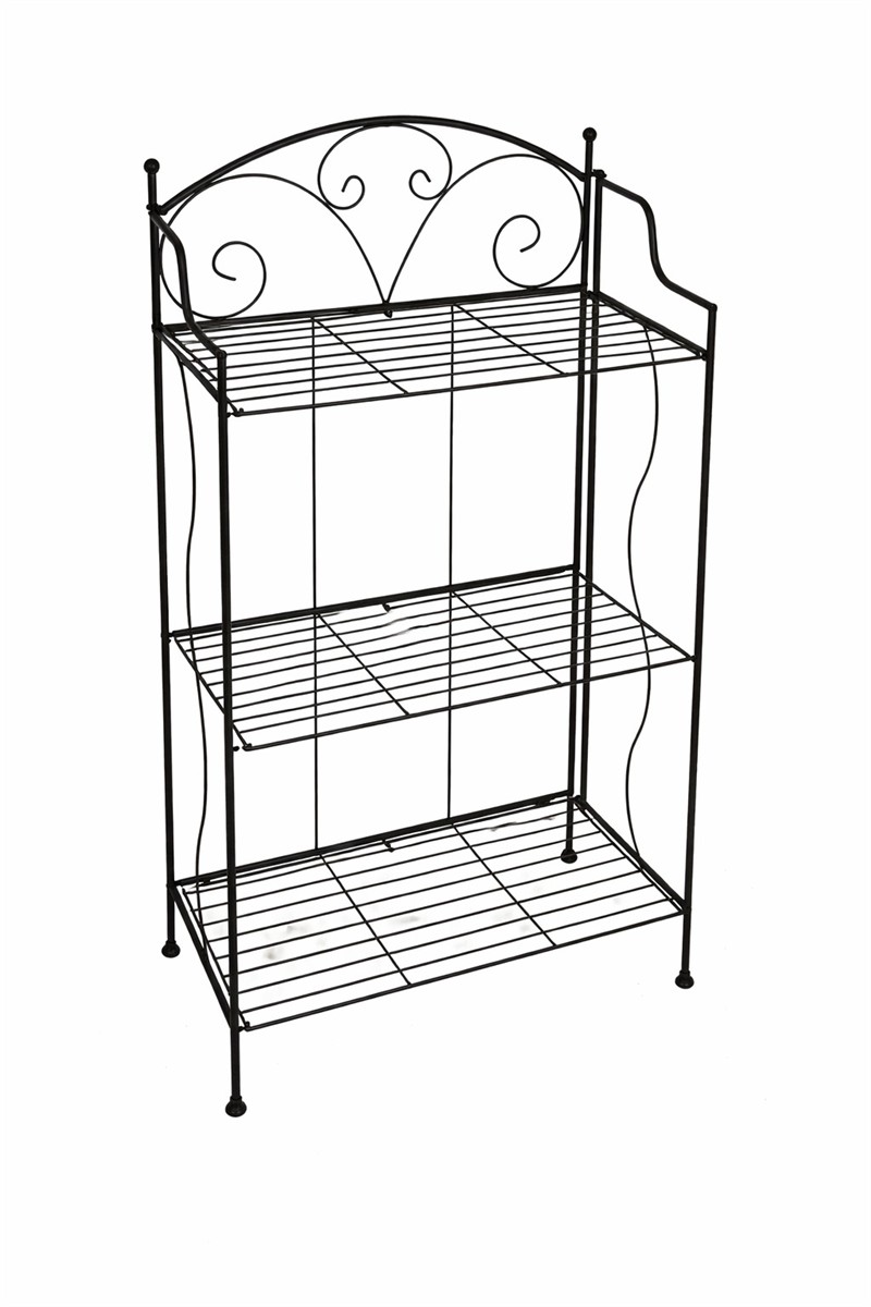 Metallregal, Gitterregal, 3-Etagen Regal, Garderobe Regal, Schmales Regal