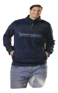Hoodie, Navy blue, Kangaroo pocket, Sweatshirt, Bruno Banani