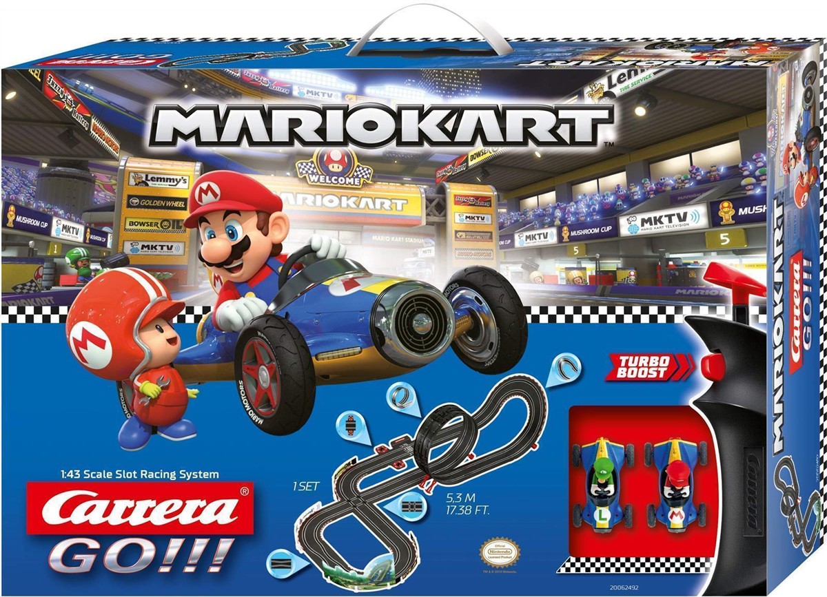 Mario Kart-Set, RC-Slotcar, Go-Kart, Strecken-Loop, Carrera Go