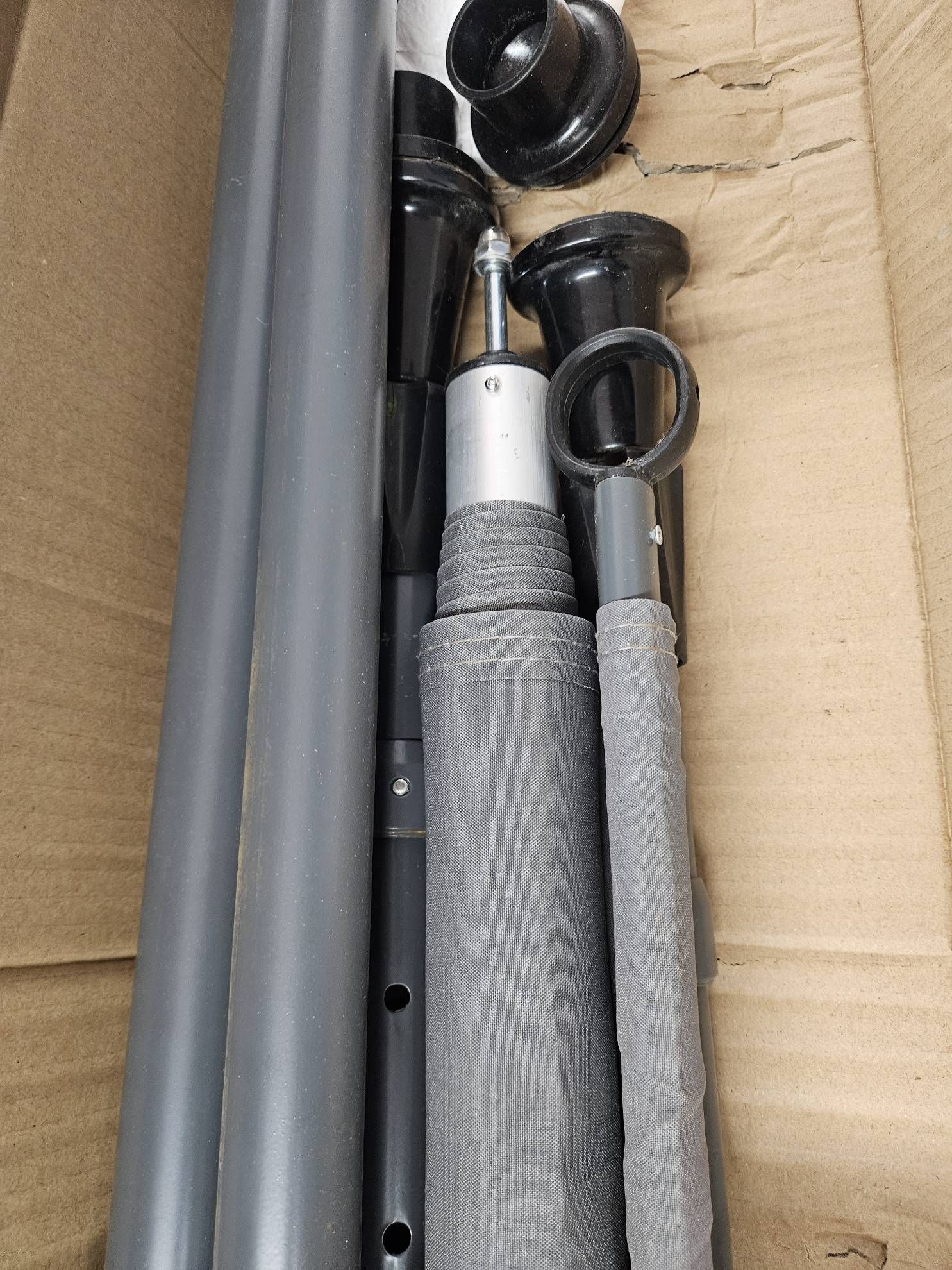 Vertikalmarkise 1,5x2m Anthrazit teleskopierbar #E512