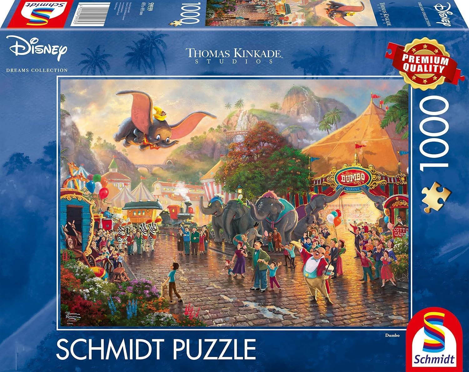 Schmidt Spiele Thomas Kinkade 59939, Disney, Dumbo, 1000 Teile Puzzle, bunt