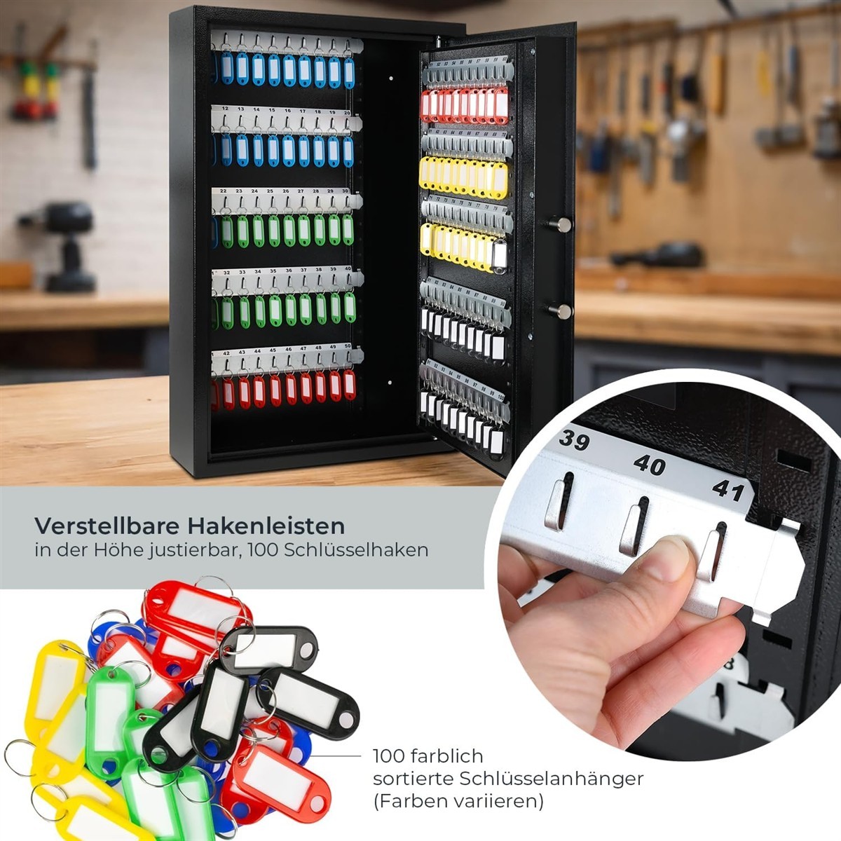 Schlfcsselhe4nger-Sortiment, Schlfcsselhalter, Schlfcsselbox, Schluesselaufbewahrung, Schluesselanhaenger