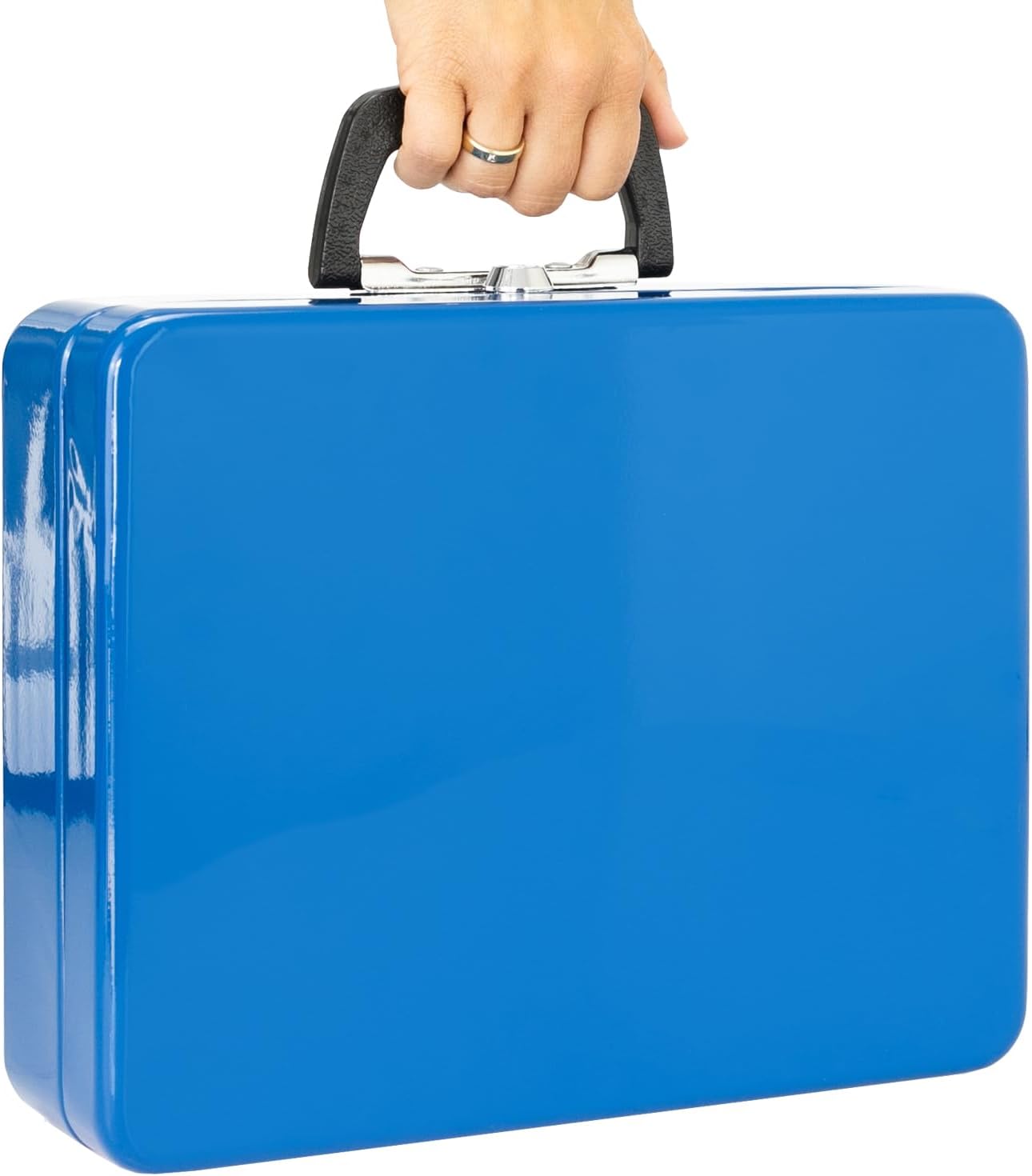 HMF Geldkassette Geldzählkassette Tragegriff blau