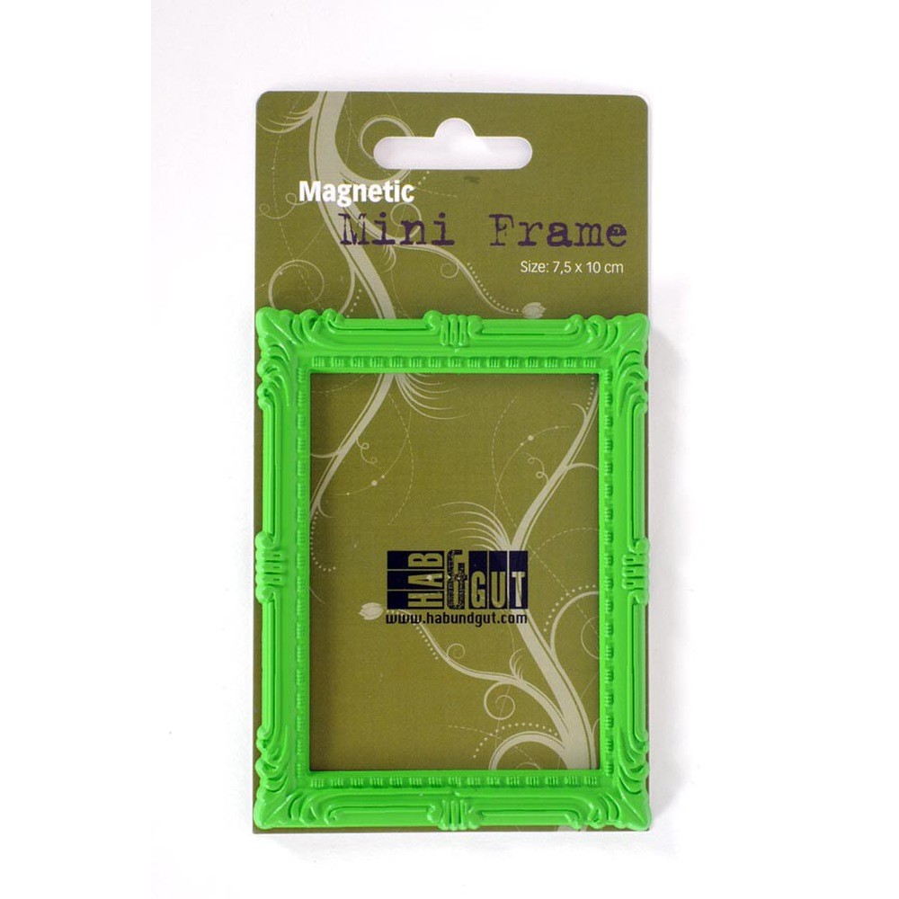 magnetischer bilderrahmen, mini rahmen, grüner rahmen, rahmenrand, kunststoff rahmen