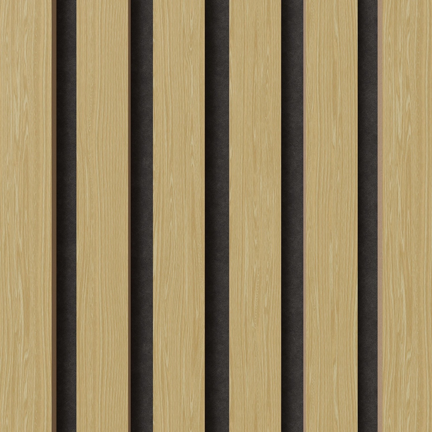Akustikpaneel Wandverkleidung Eiche MDF Natur Akustikfilz Schwarz 119,8 cm
