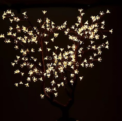 LUMIDA CASA Kirschbaum 250 LEDs Bodentopf Dekobaum Kunstpflanze