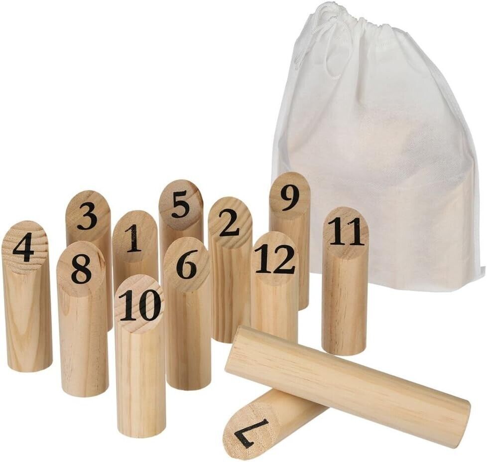 Betoys nordisches Holzkielspiel Dieses finnische Spiel enthält 12 Kegel
