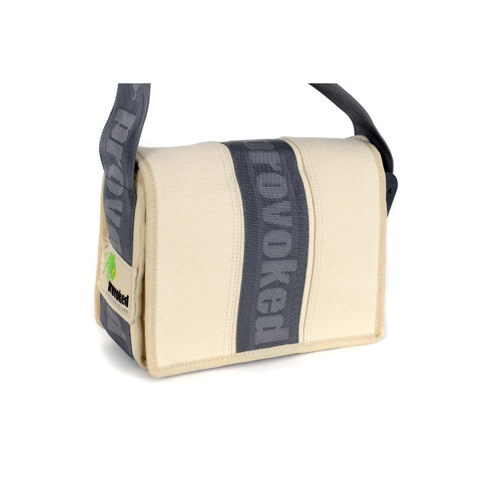 HAB & GUT (E402V) Messenger Bag Mini-PROVOKED, aus Segeltuch mit Verschlusslasche oder Klettbandvers