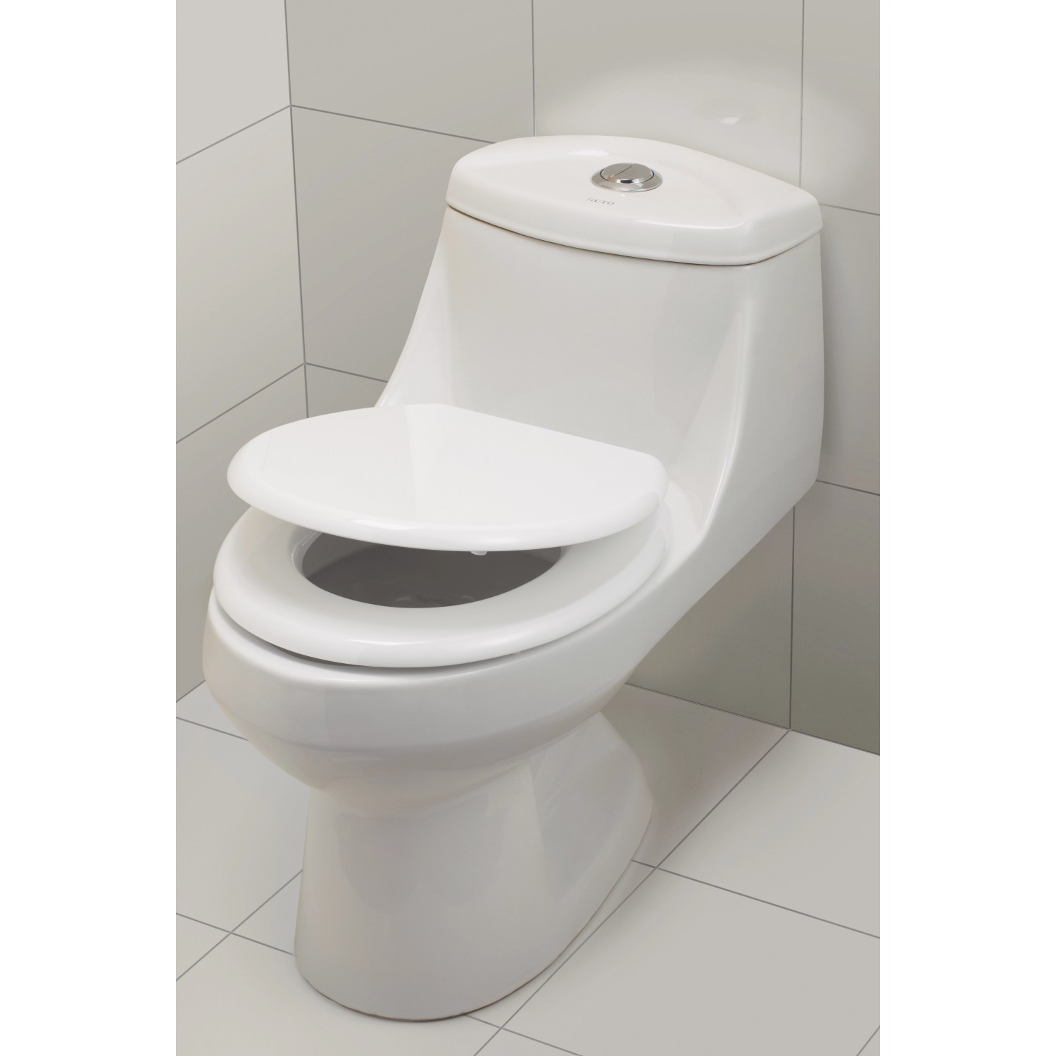 WC Sitz Cajon Holzkern Weiß